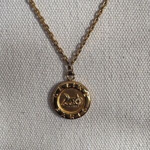 Celine Gold Medallion Necklace